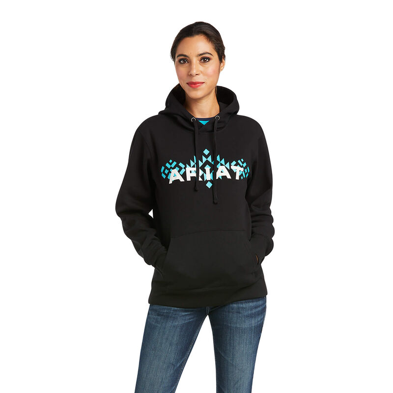 Ariat Hoodie Damen - Real Arm Logo Schwarz ( FCAVH-0156 )